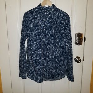 Gap L Slim Fit Floral Button Down Shirt